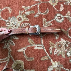 Levi’s Brown Leather Belt with Silver Buckle Medium